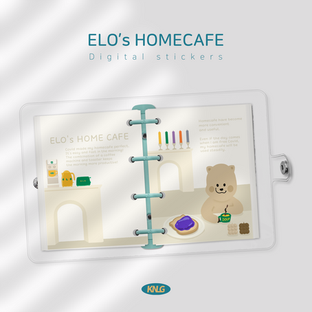 ELO's HOMECAFE STICKERS (Digital note for i Pad and Goodnotes app)