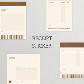 RECEIPT Stikcers (Digital Stickers for i Pad and Goodnotes app)