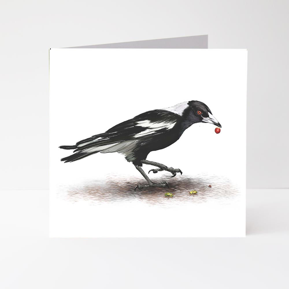 AUSTRALIANA GREETING CARD - Magpie