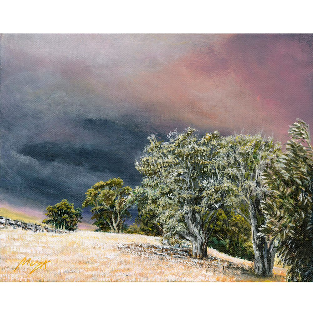 ACRYLIC PAINTING - Fire Clouds over Ingebirah