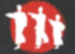 silhouette of a family doing a karate drill