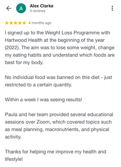 A 5-star Google Review from a Hartwood Health patient