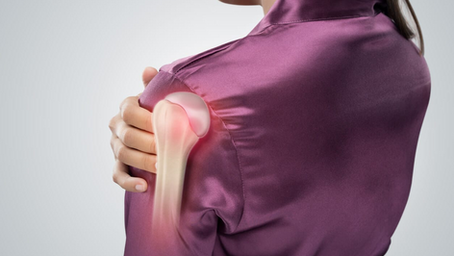 Holding a painful shoulder