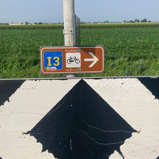 A sign showing eurovelo 8