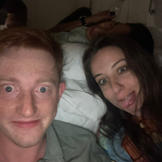 Anne, Forrest and I in his room