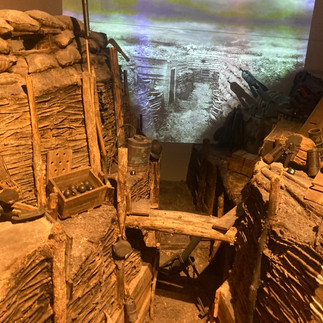 A reconstructed WW1 trench