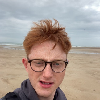 Man on a beach in Normandy