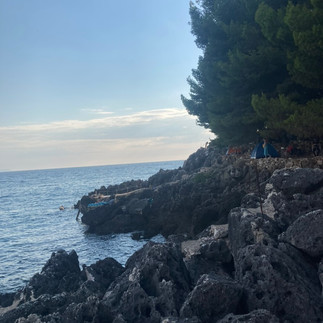 The spiky rocks of the Albanian coast