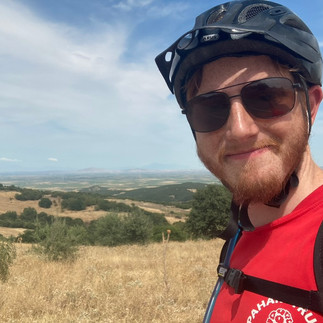 Me in front of a wide patchwork greek vista