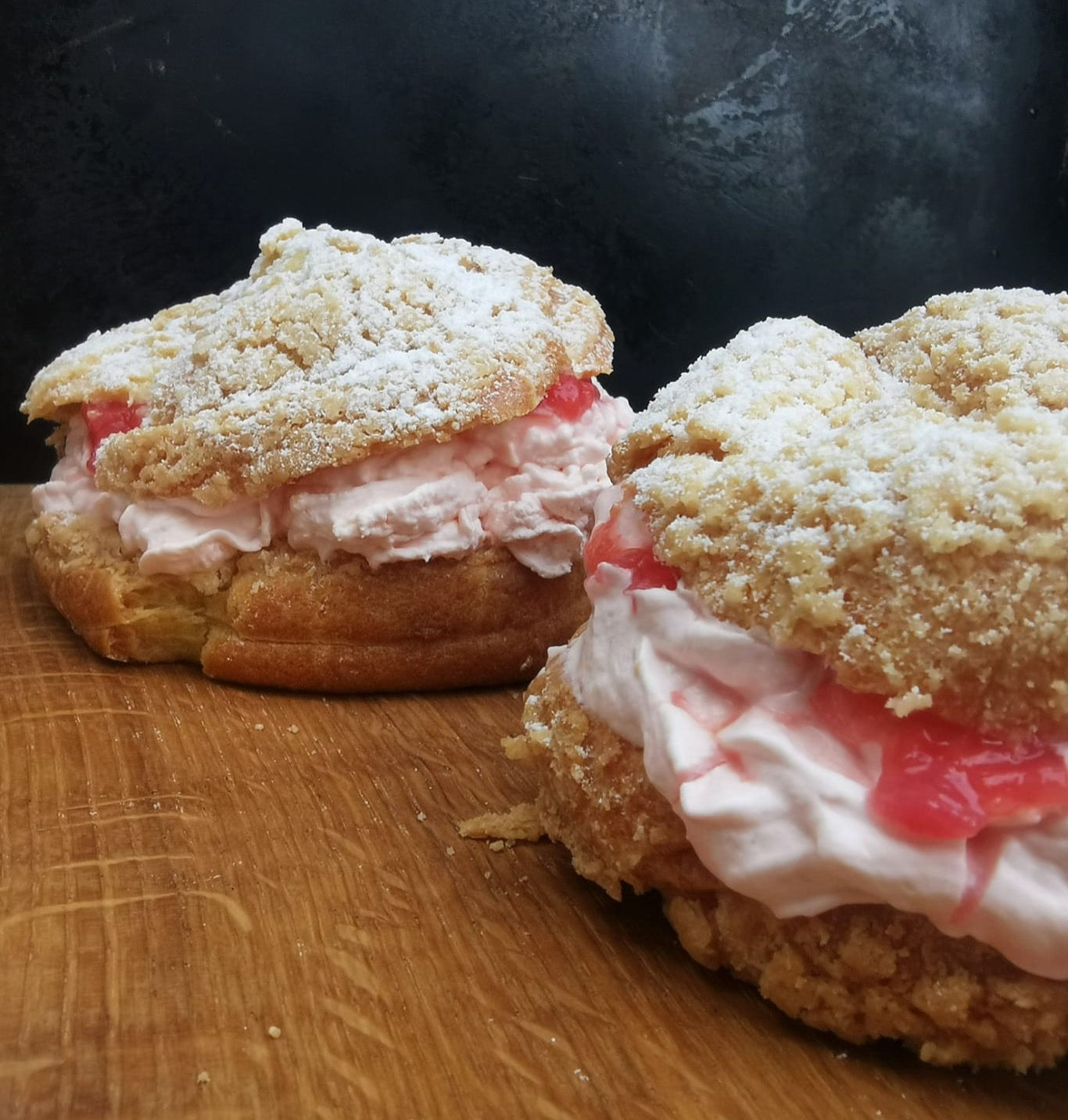 Rhubarb & Rose Cream Puff