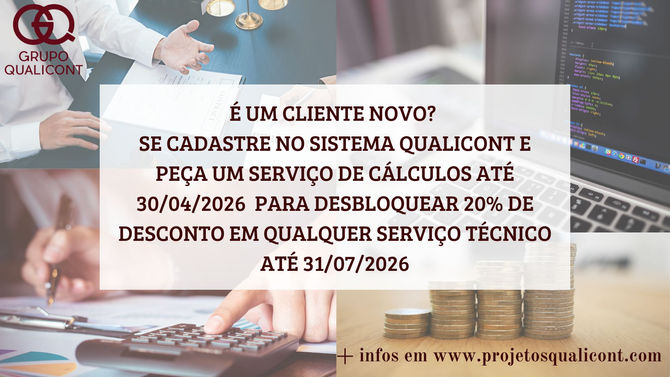 Na Qualicont cliente novo tem desconto de 20% por seis meses!