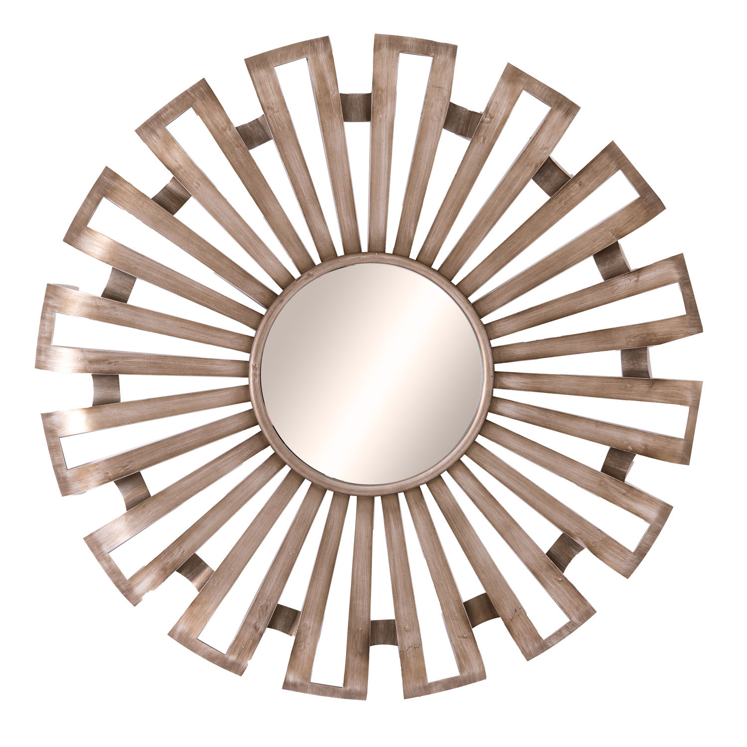 Evi Antique Silver Sunburst Mirror (22139)