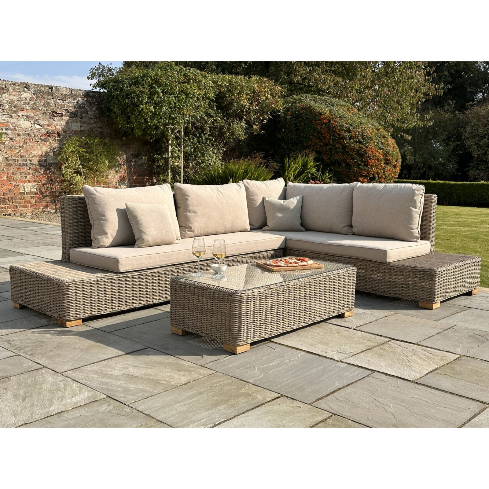 Capri Collection Outdoor Large Corner And Coffee Table Set (23913)