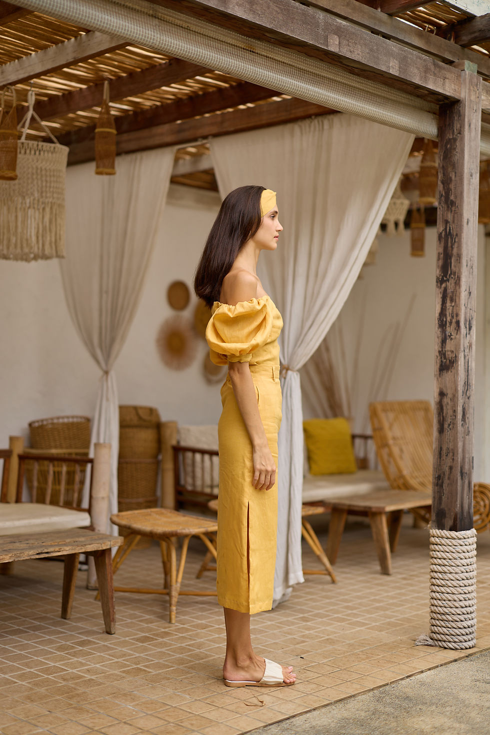 Thumbnail: Summer Hight Waist Side-Split Skirt