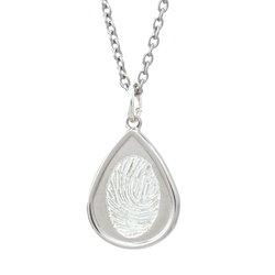 Silver Indented Teardrop