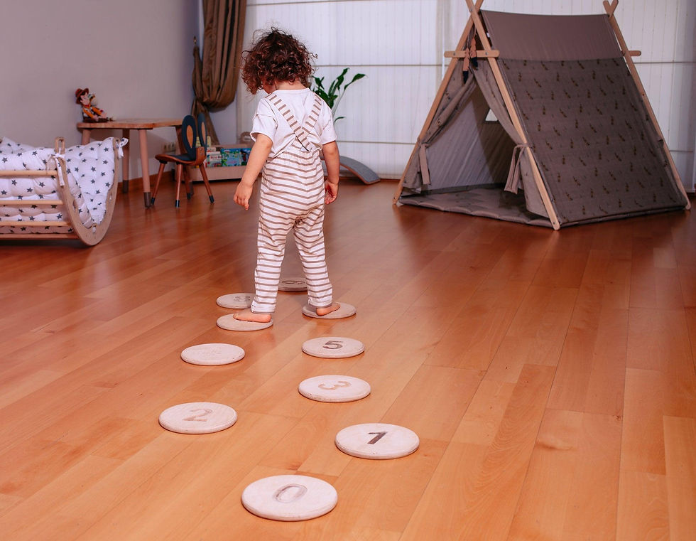 Thumbnail: Montessori Balance Beam en Stapstenen set