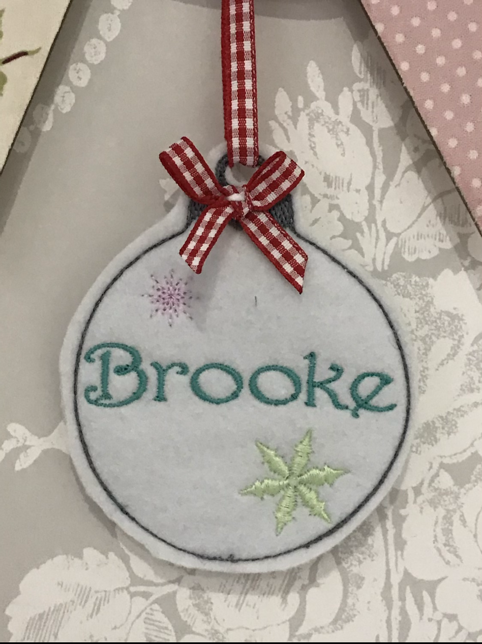 Thumbnail: Personalised Christmas Bauble Decoration Brooke