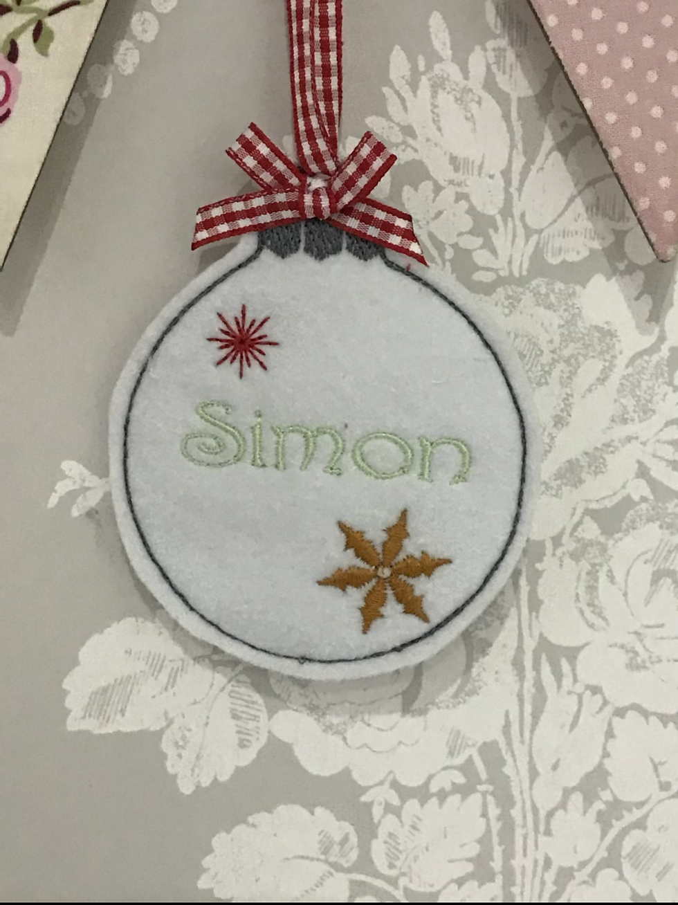 Thumbnail: Personalised Christmas Bauble Decoration Simon