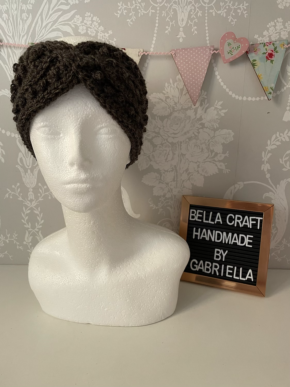 Thumbnail: Crocheted Head Warmer with Bobbles