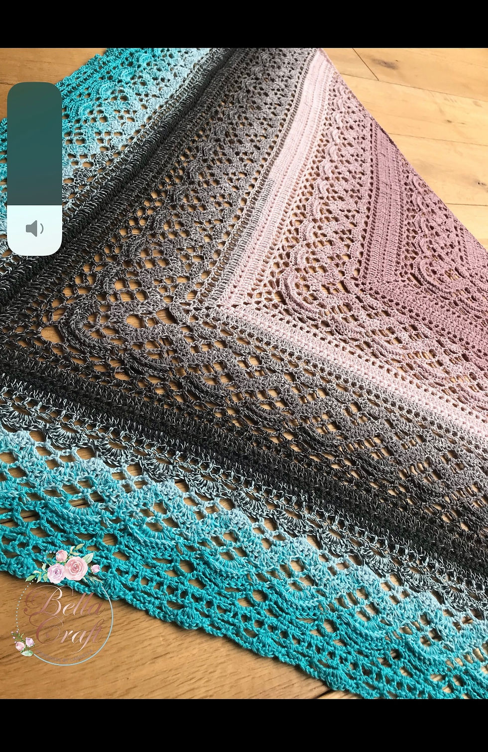 Thumbnail: Ombre Crochet Shawl - Pink to Turqoise