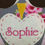 Thumbnail: Personalised handmade owl soft toy name view