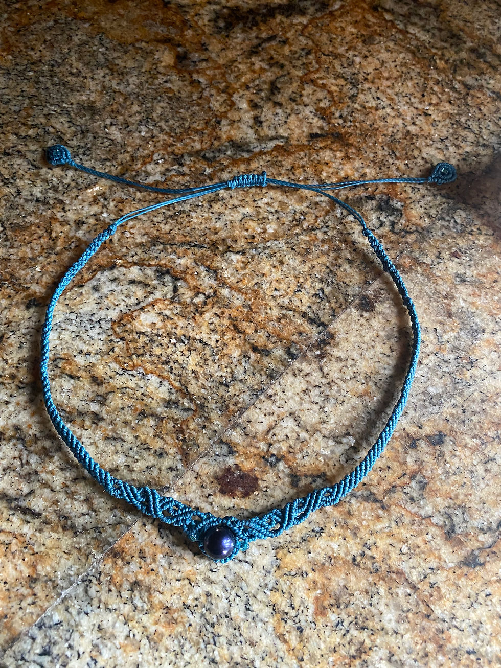 Simplicity Macrame Necklace with Beads