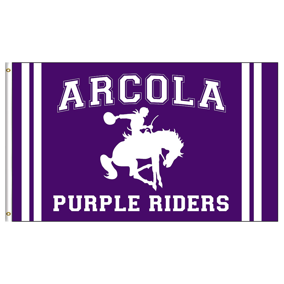 3'x5' Purple Rider Poly Porch Flag