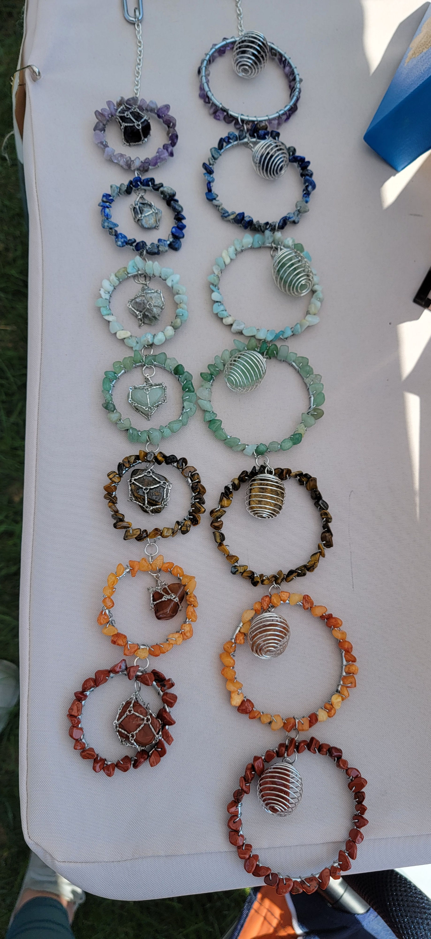 7 chakra with stone Suncatcher