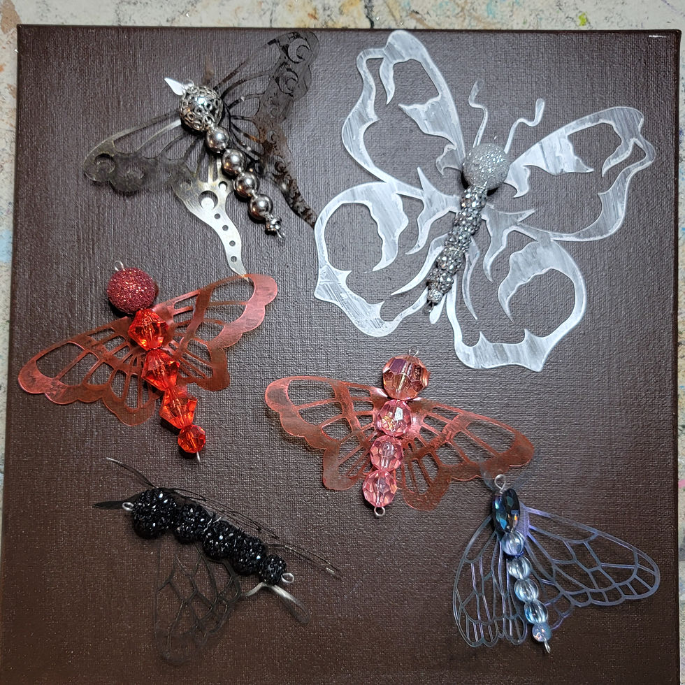 Thumbnail: Beaded Hanging Dragonflies/Butterflies/Moths