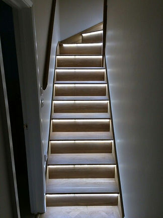 Oak staircase floorboards sanded and restored