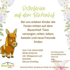 Angebot Osterferien 2026