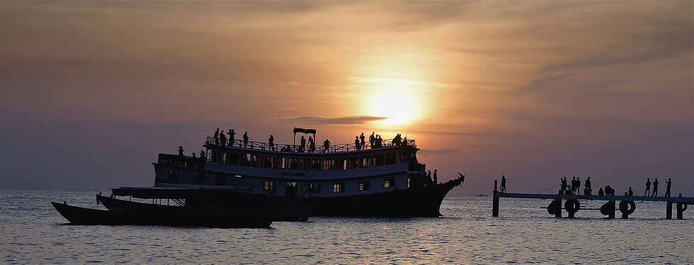 Bateau sur le mekong au Cambodge