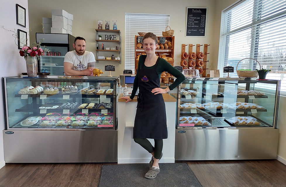 Anna and Dennis, owners of Pretzel Shack in Stony Plain.