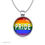 Thumbnail: 12 inch Love Is Love Necklaces - Variety - Glass Dome Cabochon Pendant