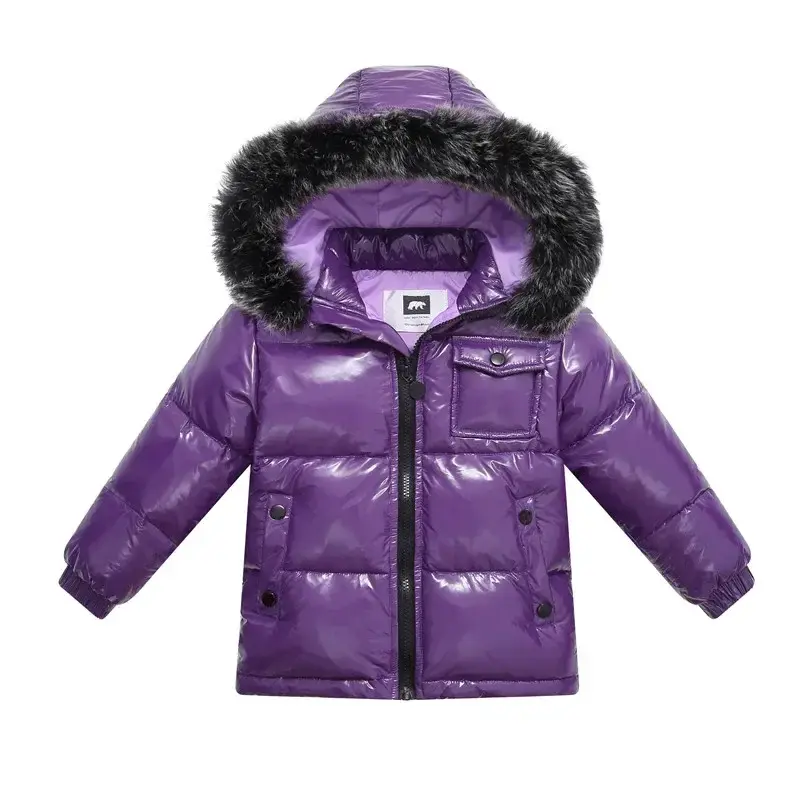 Thumbnail: Black Winter Jacket Parka for Boys Winter Coat 90% Down Girls Jackets Children's