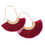 Thumbnail: Fan Shape Drop Hoop Earrings - Variety of Colors