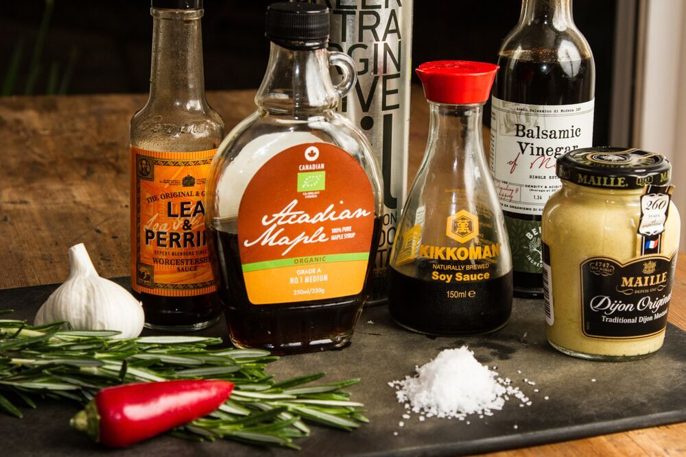 All ingredients for the marinade