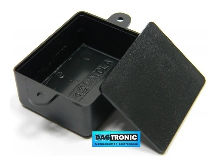 Caixa Plastica PB046 36 x 46 x 19mm Preta