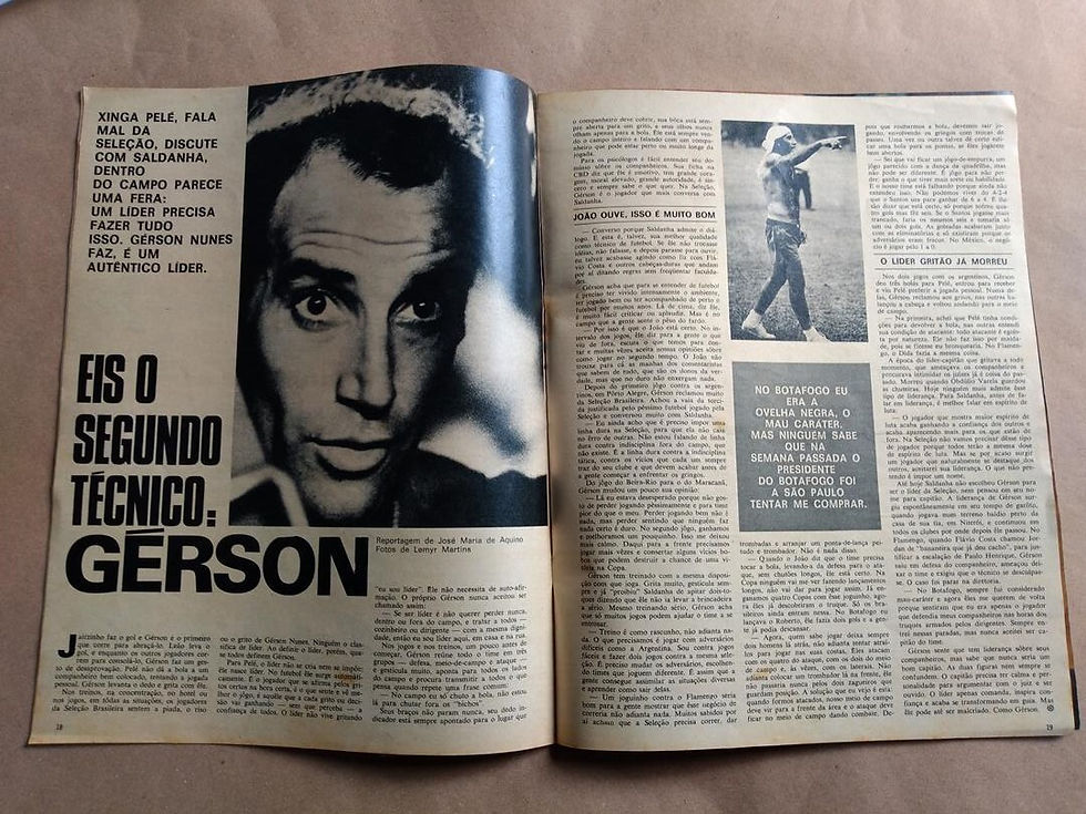 Miniatura: REVISTA PLACAR Nº 1 ANO 1970 PELÉ + MOEDA