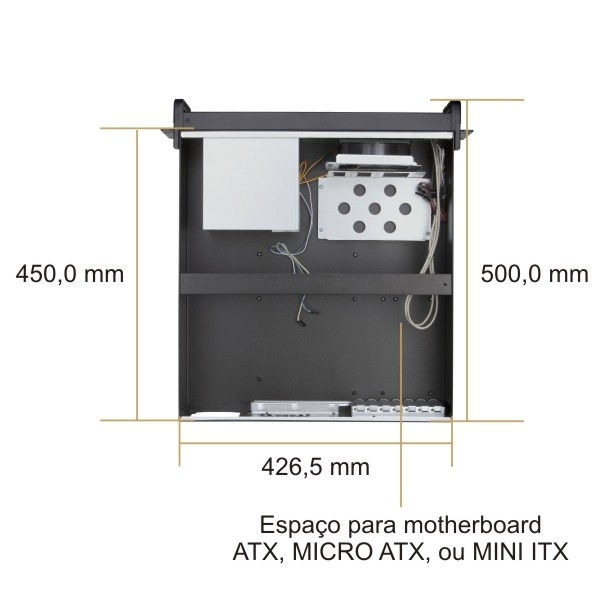 Miniatura: Gabinete Rack 4U Single ATX