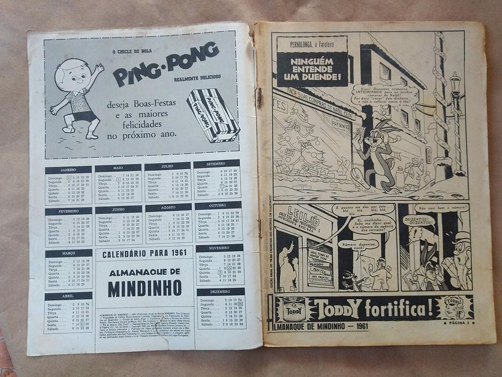 Miniatura: ALMANAQUE MINDINHO ANO 1961 EBAL