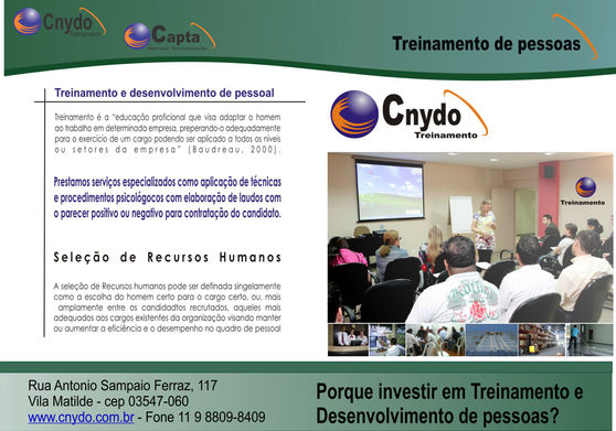  Treinamento e desenvolvimento de pessoas:  É um conjunto de ações planejadas para colaborar com o crescimento profissional 