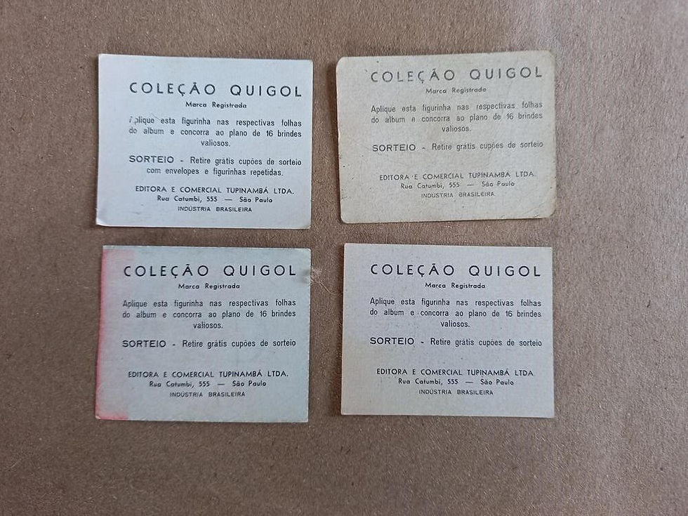 Miniatura: SANTOS QUIGOL - LOTE COM 8 FIGURINHAS -  ANOS 50