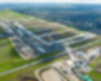 Aerial image of large ATS job site in Placer County