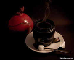 Pause café du photographe