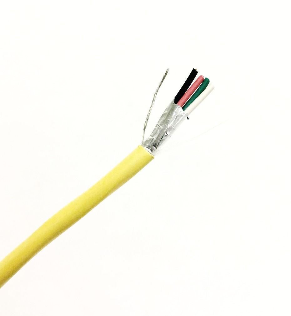 Thumbnail: SHIELDED YELLOW 18 AWG 4 COND PLENUM
