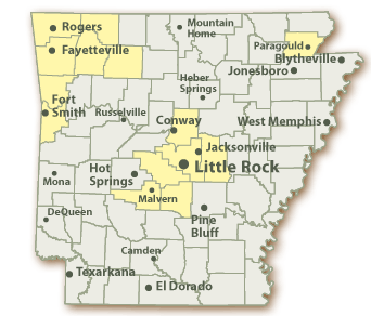 Map of Arkansas