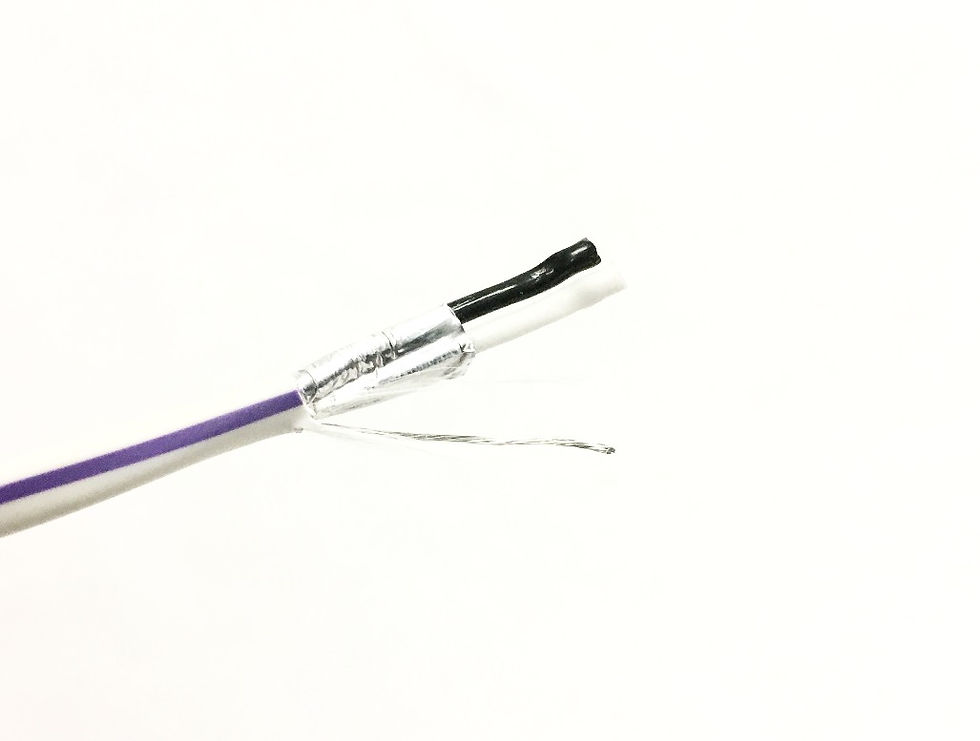 Thumbnail: WHITE WITH A PURPLE STRIPE - MIDCAP 18 AWG 2 COND PLENUM - FOR TRANE SYSTEMS