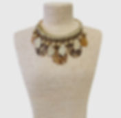 Tortoise Shell Charm Collar Necklace