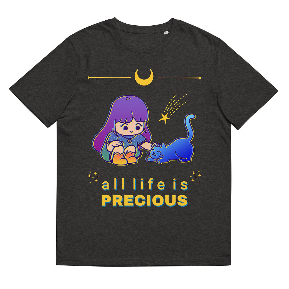 Thumbnail: Unisex organic cotton t-shirt - All Life is Precious
